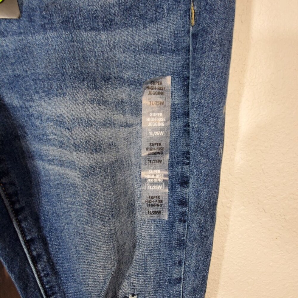 So Super High Rise Ultimate Jegging 1L/25W Skinny Fit Distressed Stretch 25x31 - Picture 9 of 13